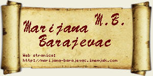 Marijana Barajevac vizit kartica